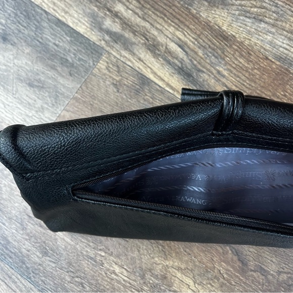 Simply Vera Wang Black Wristlet Clutch with Tassels - Picture 7 of 11
